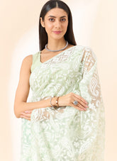 Sumptuous Looking Saree in Green Colour